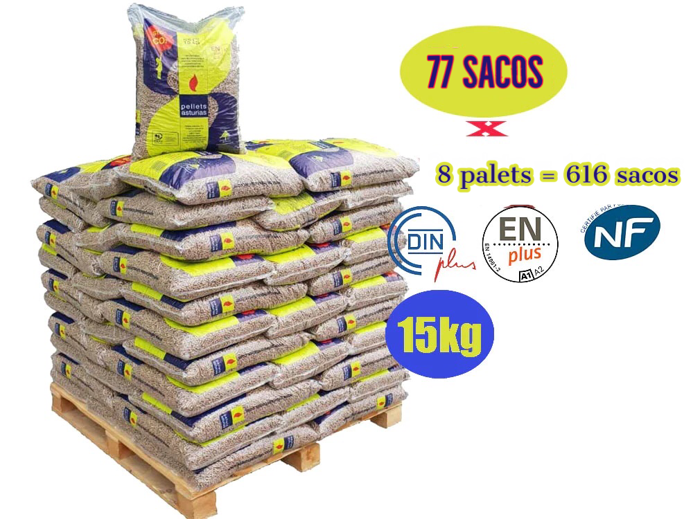 Pellets asturias – 8 Palets - 616 Sacos de 15kg