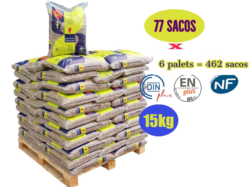 Pellets asturias – 6 Palets - 462 Sacos de 15kg