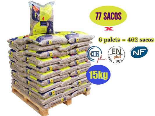 Pellets asturias – 6 Palets - 462 Sacos de 15kg