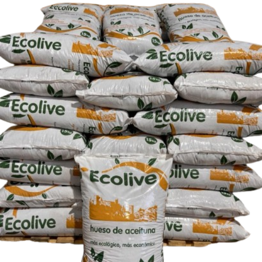 Hueso de Aceituna Biogramasa Ecolive 77 Sacos